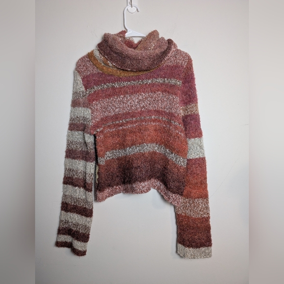 Free People Sweater My Girl Stripe Turtleneck Soft Wool Sunburst Combo Sz Xl,All Products : American Fashion Style Bags On Sale